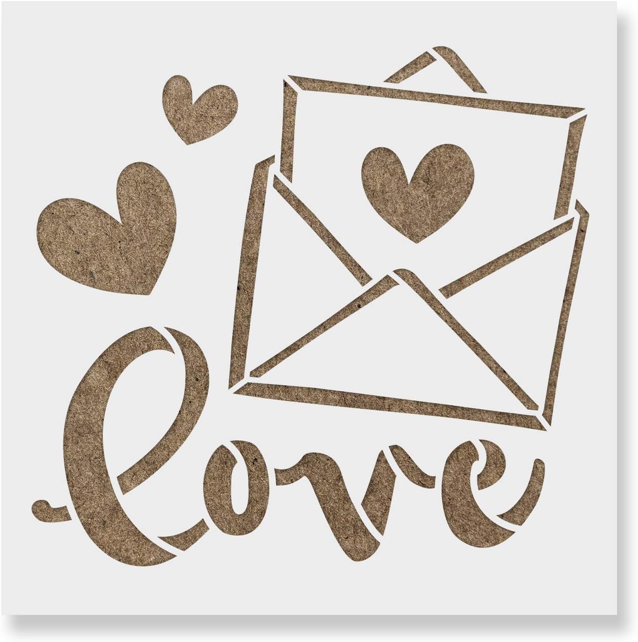 Love Letter Valentines Stencil - Valentines Sign, Valentines Decor, Valentines Day Stencils for Fabric, Valentines Day Party Decorations, Valentines Decorations