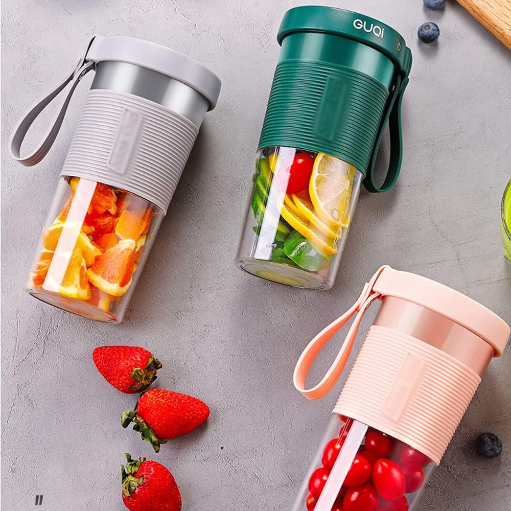 320ml Electric Fruit Citrus Lemon Juicer Maker Rechargeable Portable Sports Bottle Juicing Cup Mixer(Black)