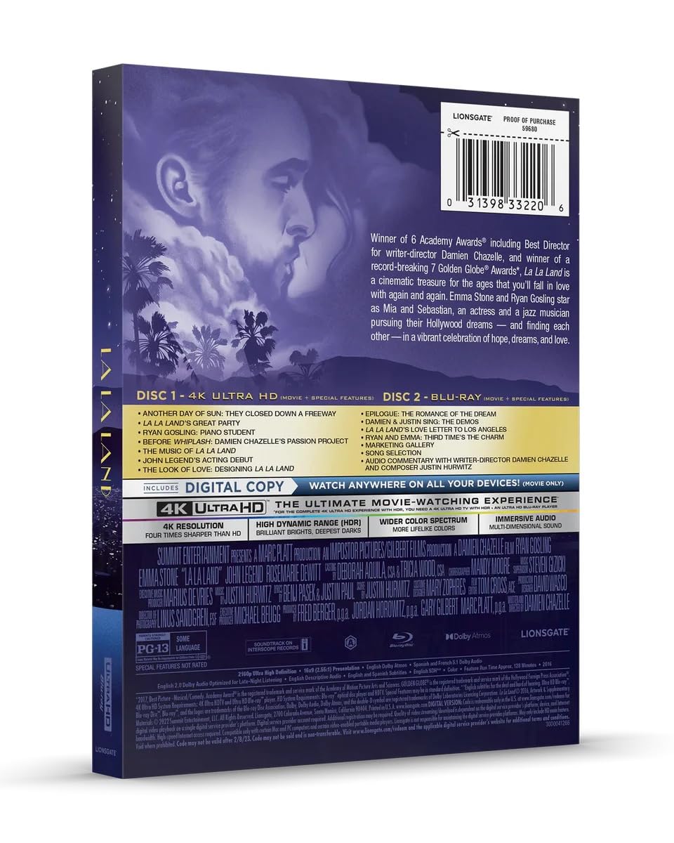 La La Land 4K Steelbook Limited Edition (4K UHD + Blu-ray + Digital)