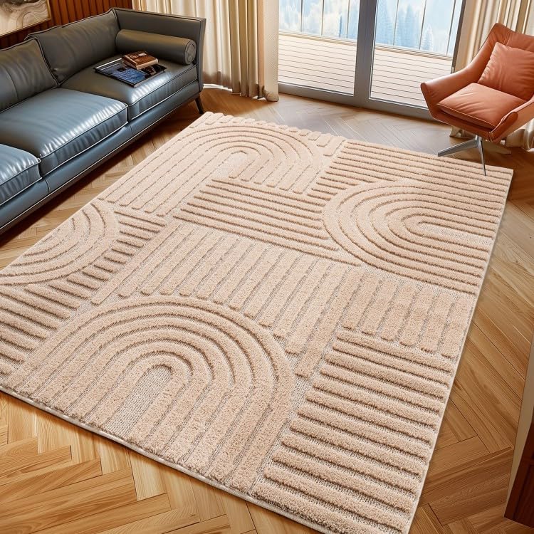 Tapis de salon antidérapant en jute rose contre les sols glissants