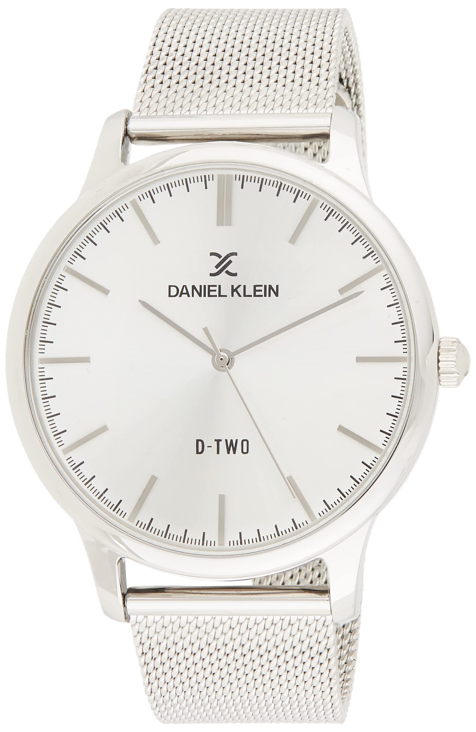 Mens Quartz Watch, Analog Display And Stainless Steel Strap DK12251-3