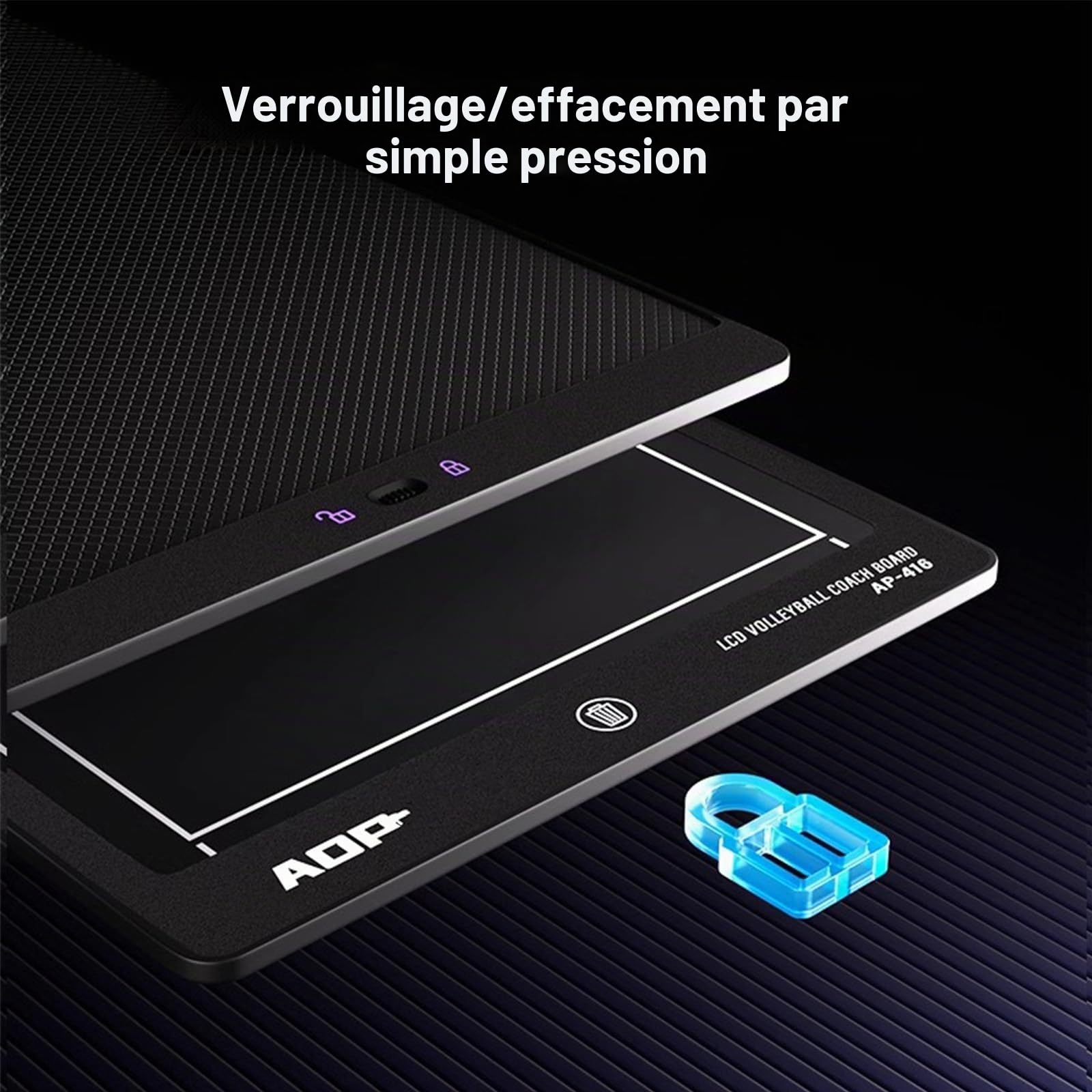 Tableau Électronique D'Entraînement de Volley-Ball, LCD Tableau Tactique avec Un Stylo, Presse-papiers des Entraîneurs, Planche Tactique Effaçable, Planches D'entraînement Tactique Portable