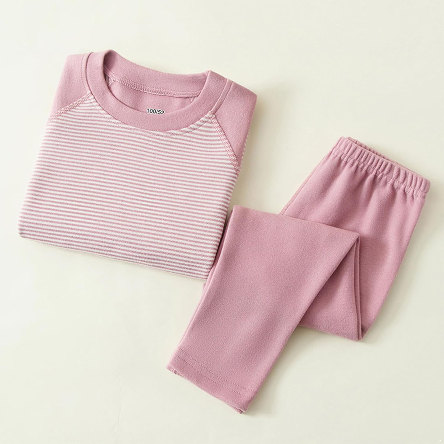 Hularka Kids Boys Girls Thermal Underwear Set Toddler Long Johns Set Striped T-Shirt Undershirt with Leggings Pants Set