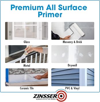 Zinsser 2001 Bulls Eye 1-2-3 All surface Primer, Gallon, White