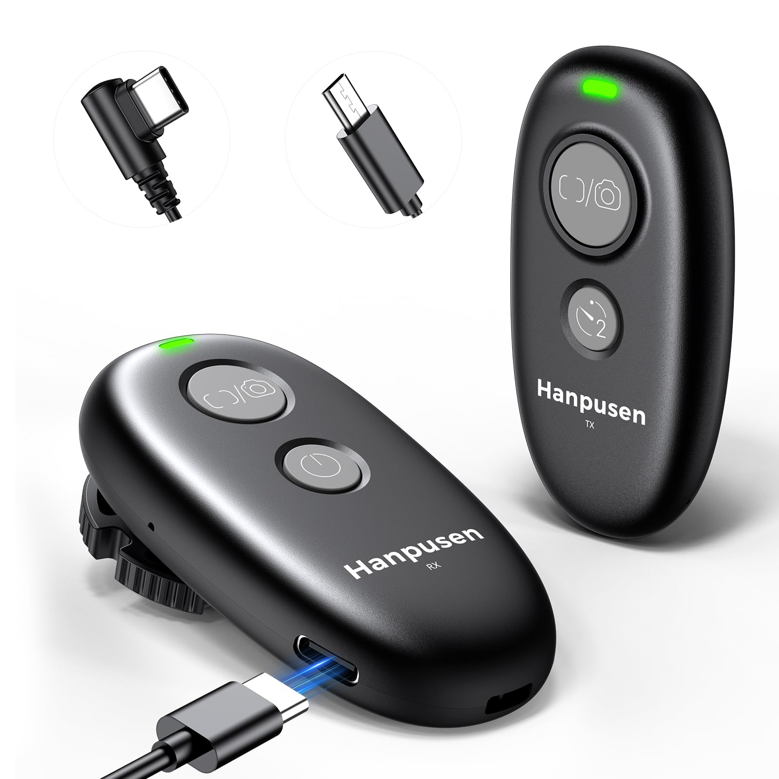 Hanpusen - Disparador remoto recargable para cámara Sony, mando a distancia inalámbrico y con cable para Sony A7 V, A7C II, A7 III, A7 IV, ZV-E10, A6400, A9 III, A1, A7R V, A6700, ZV-E1, FX3, FX30
