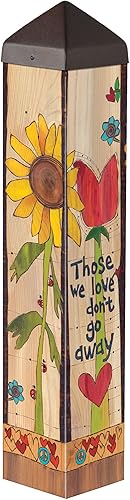 Miniatura 1 de Studio M Poste de arte, poste de PVC resistente a la intemperie con cuenco de vinilo de 20 pulgadas de alto, decoración al aire libre para jardines,