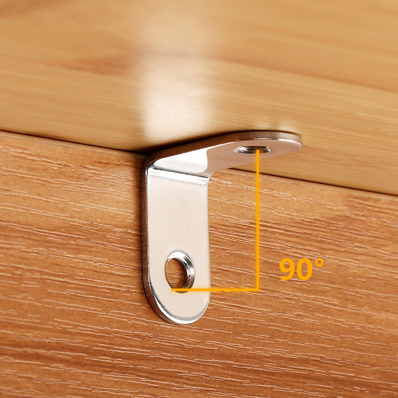 40 Piezas Escuadras Metalicas 30x30x16 mm Escuadras Para Madera en Forma de L Angulos Metalicos de Acero Inoxidable con 80 Tornillos, Plata