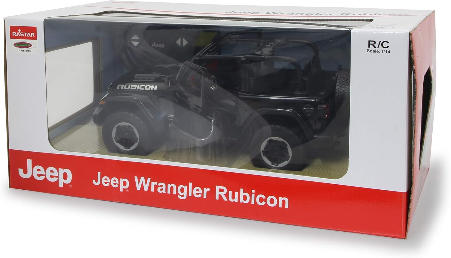 JAMARA 405180 Jeep Wrangler JL 1:14 2.4GHz Manual Door – Officially Licensed, Up to 1 Hour Driving Time, Approx. 11 km/h, Perfectly Replicated Details, Detailed Interior, LED Light