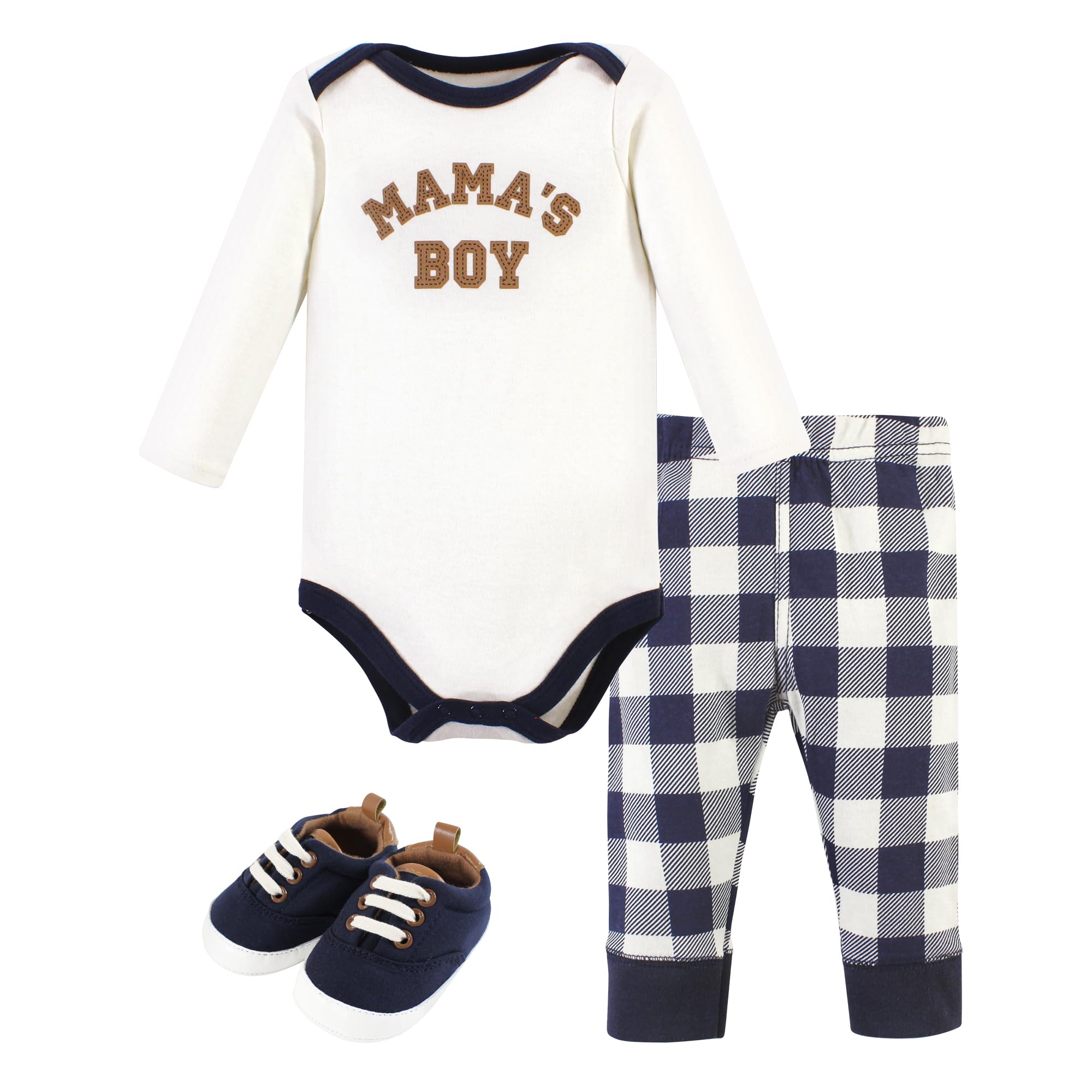 Hudson Baby Unisex Baby Cotton Bodysuit, Pant and Shoe Set
