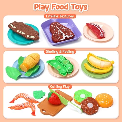 Miniatura 3 de cute stone Accesorios de juguete de cocina para niños, juego de cocina de simulación con juguetes, utensilios de cocina y utensilios, juguetes