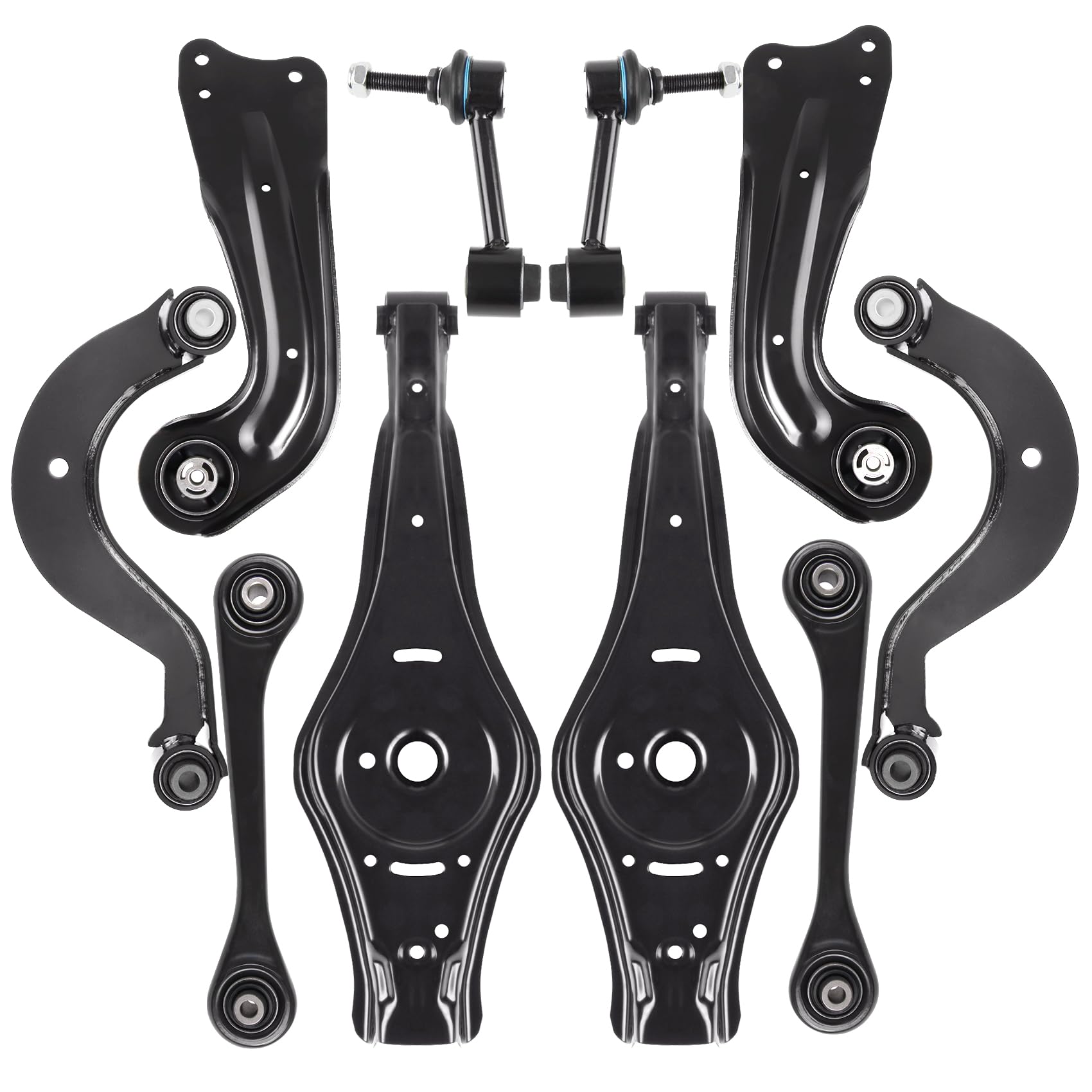 DOCAS compatibles avec A3 8P Seat Altea 5P VW Golf 5 6 Passat 3C Skoda Octavia 2 1K0505465C 1K0505311AA 1K0505323N Jeu de bras, suspension de roue (10 pièces)