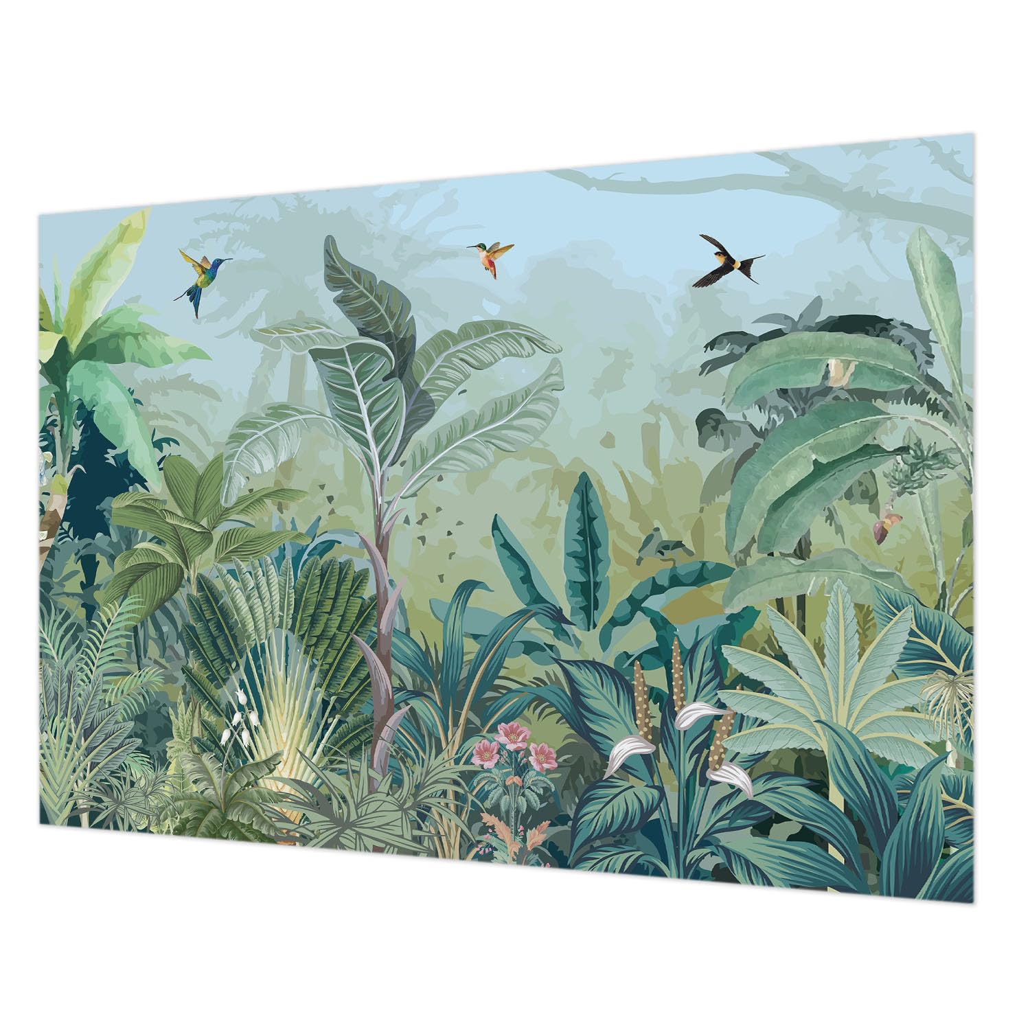 Papier peint panoramique haute qualité style nature tropicale grand format