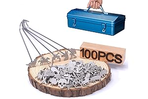 1" 100Pcs Branding Irons for Hats Full Set, Wood Branding Iron Personalized