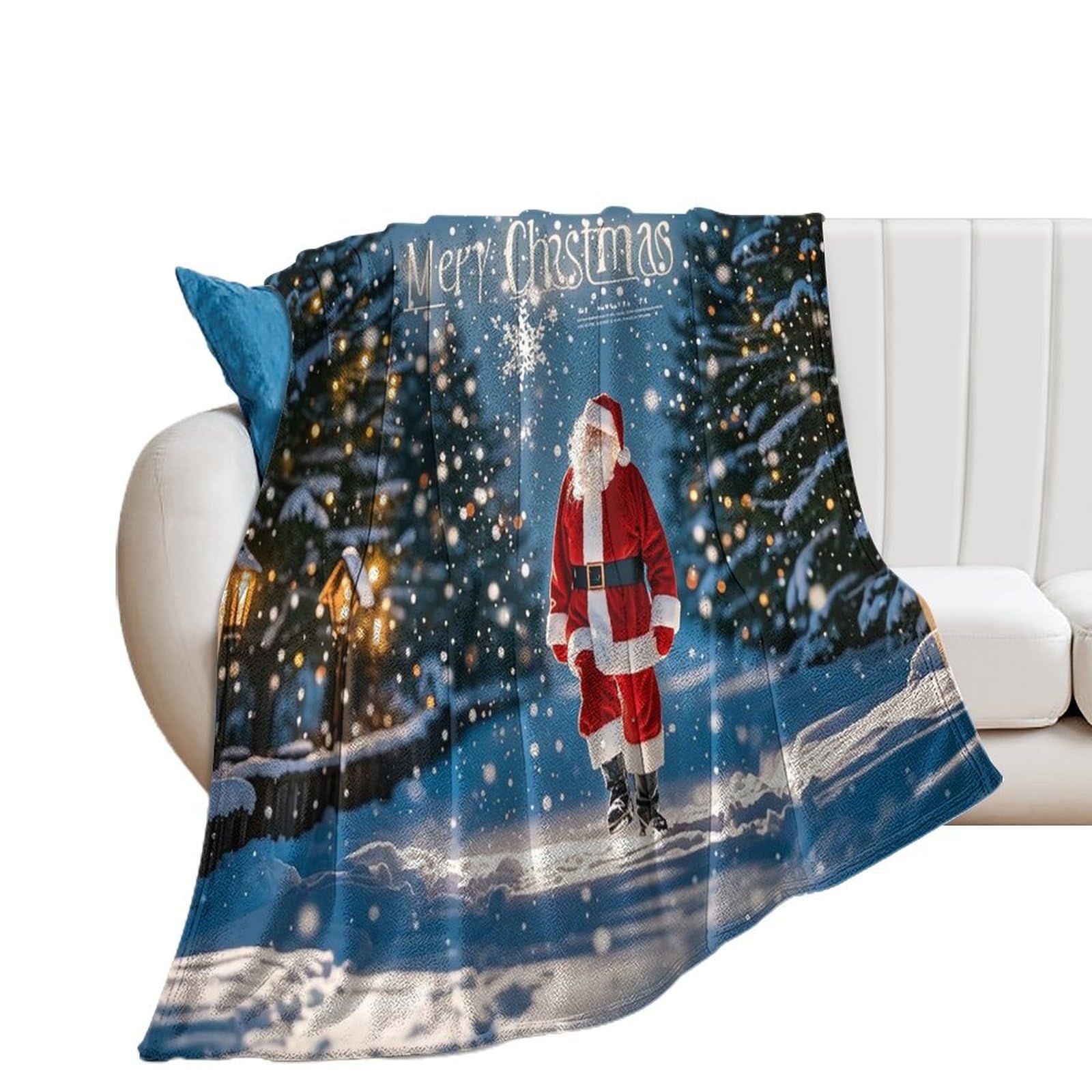 Couverture en flanelle Père Noël, le cadeau idéal pour le lit