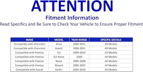 Miniatura 2 de PartsW - 1 barra de acoplamiento exterior delantera para Chevrolet Aveo, Aveo5 / Pontiac G3, G3 Wave, Wave, Wave5 / Suzuki Swift+ / Reemplaza