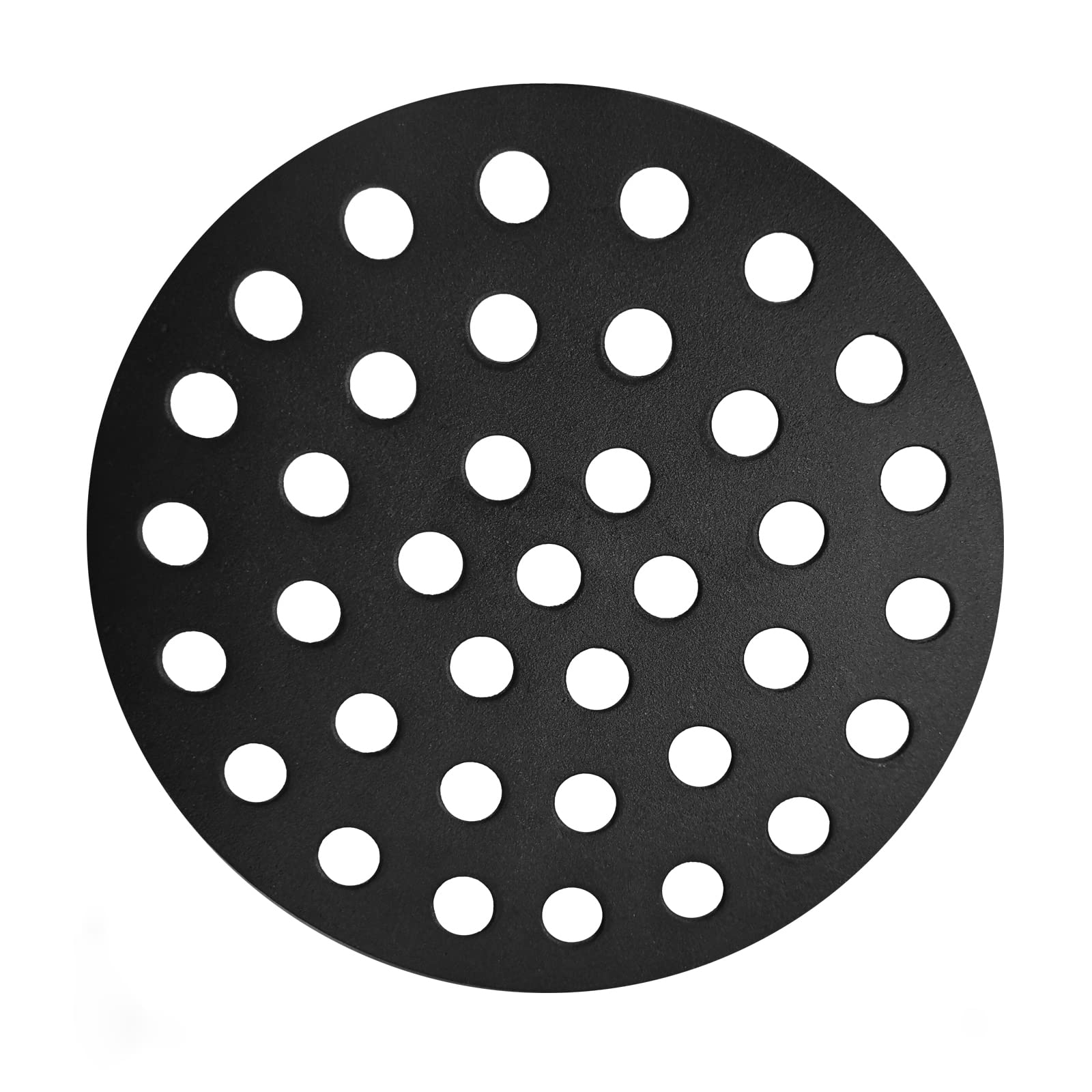Quantfire 9" Cast Iron Bottom Fire Grate, BBQ High Heat Charcoal Plate for Large Big Green Egg Fire Grate Grill Charcoal Replacement Accessories