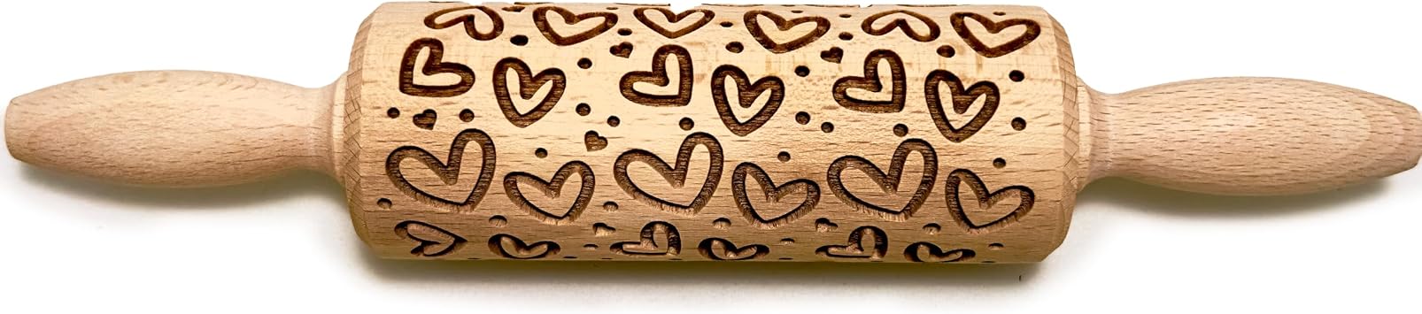 Rolling Pin Embossed with Halloween Ghosts Pattern for Baking Engraved Cookies Small