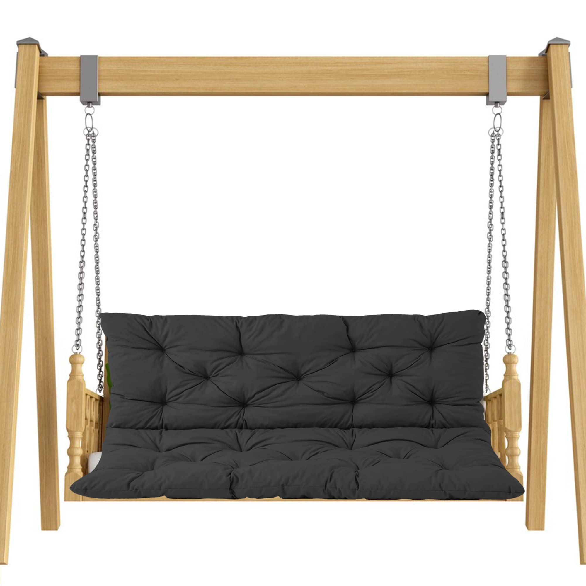 Coussin grand confort 2-3 places avec dossier et attaches pour banquette maison
