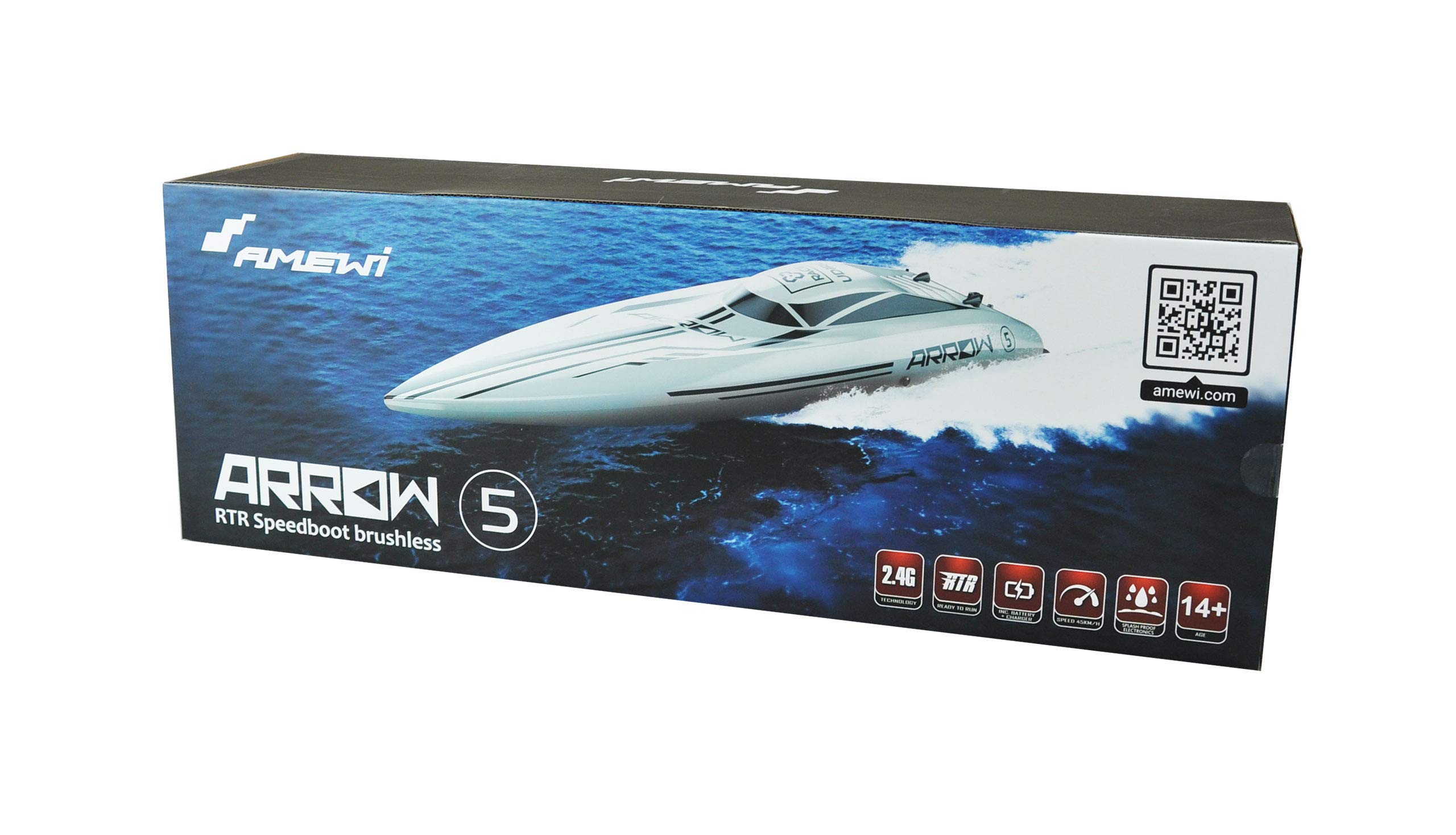 Amewi Arrow 5 Mono Speed RC Motoscafo 633mm Barca da velocità RTR RC telecomandato