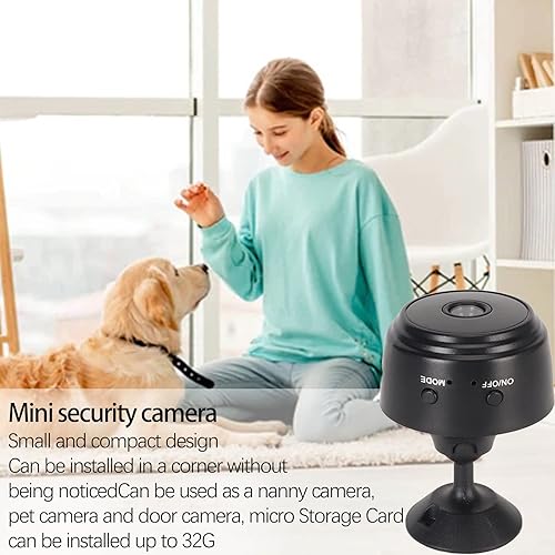 Miniatura 2 de Mini cámara de seguridad, cámara de niñera 1080P con visión nocturna, control de aplicación, cámara magnética portátil, detección de movimiento,
