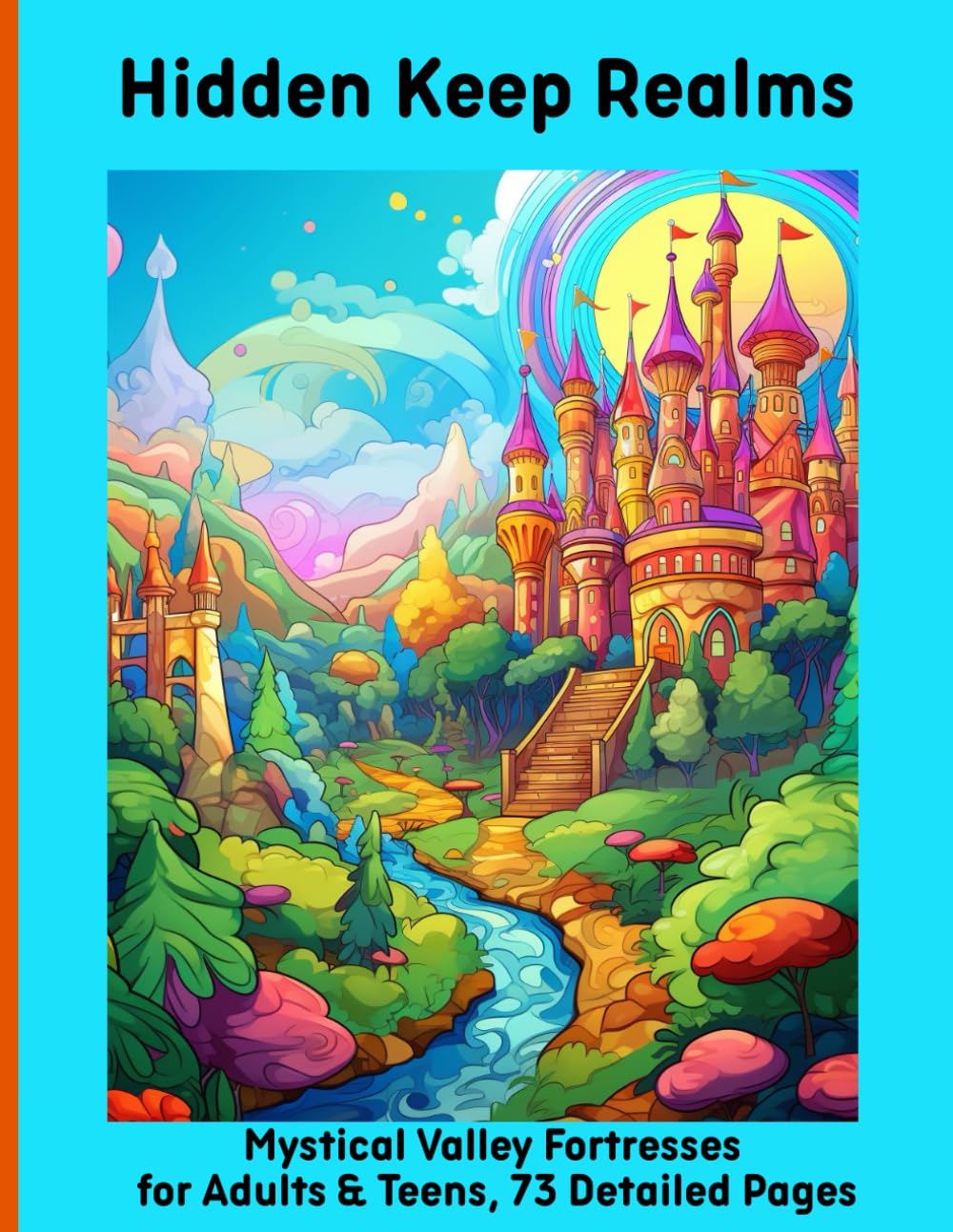 Hidden Keep Realms: Mystical Valley Fortresses for Adults & Teens, 73 Detailed Pages
