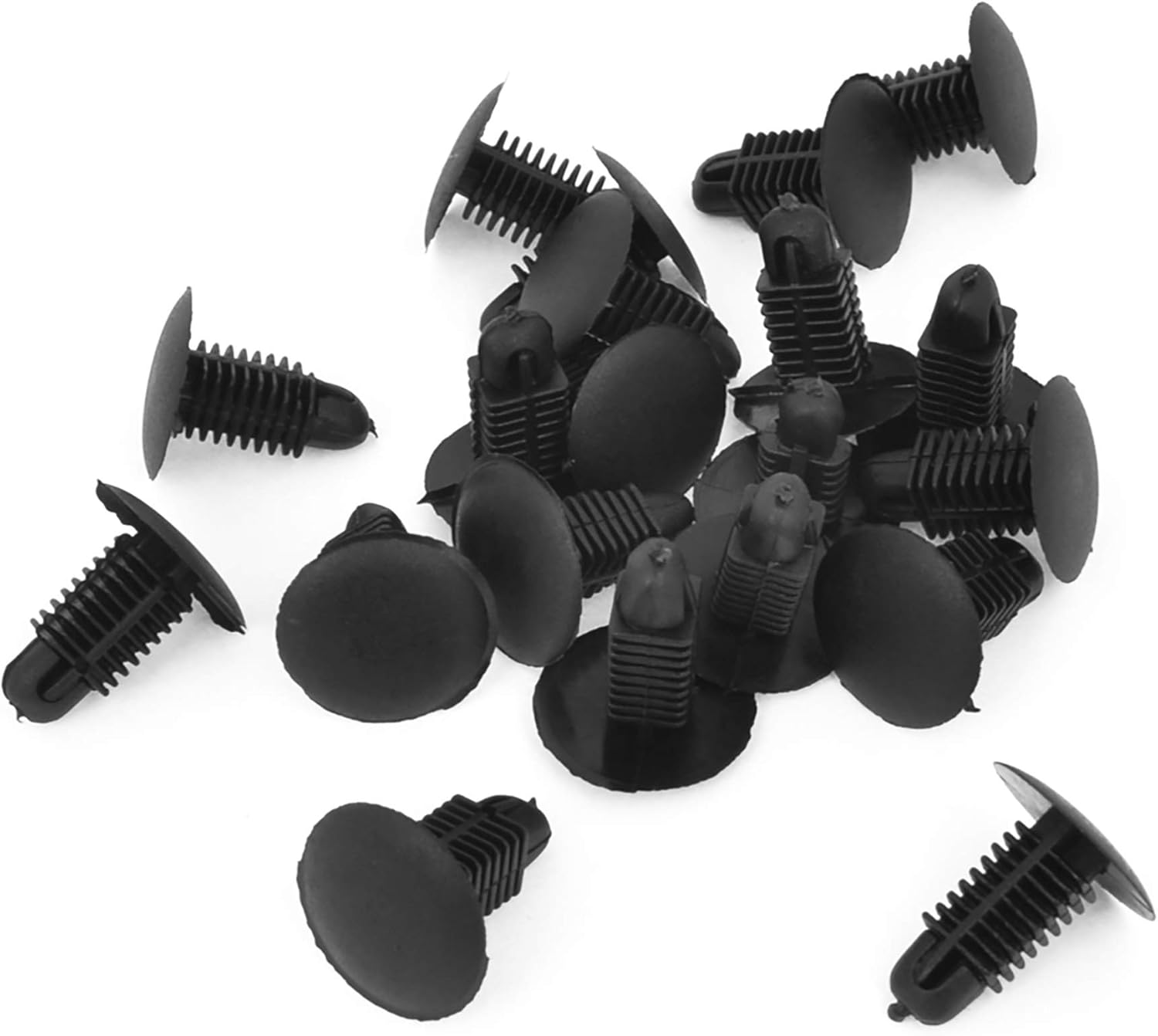 uxcell 8mm Hole Black Rivets Bumper Door Fastener Push Clips 20 Pcs for Auto