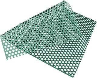 WOONEKY Alfombrilla de Drenaje para Jaula de Mascotas 30 X 45 Cm Color Verde con Orificios para Perros Y Gallinas