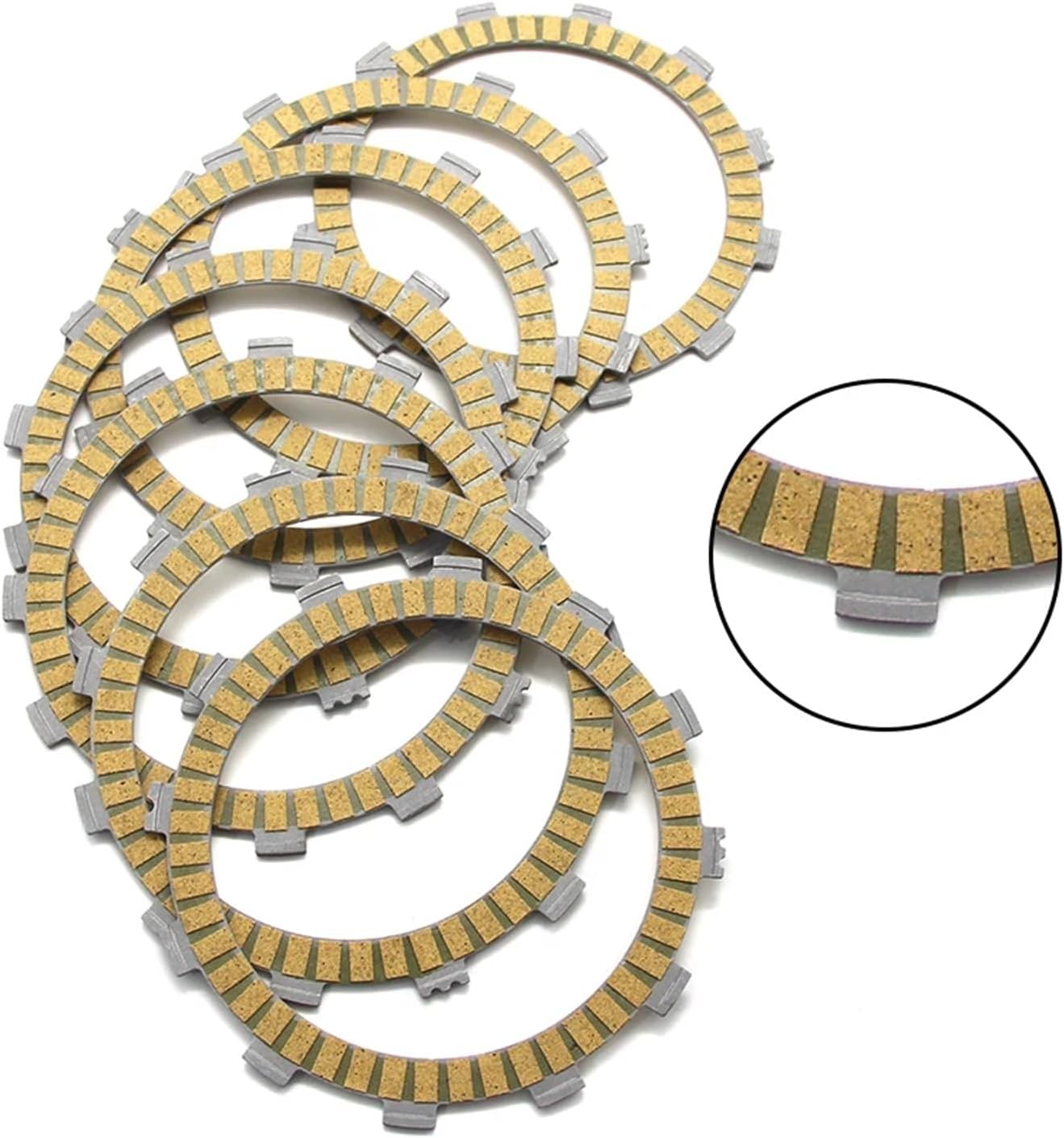 Motorcycle Clutch Friction Disc Plate Kit for YA MT07 FZ07 FZ8 XSR700 YFZ450 YFM700 - OEM Replacement