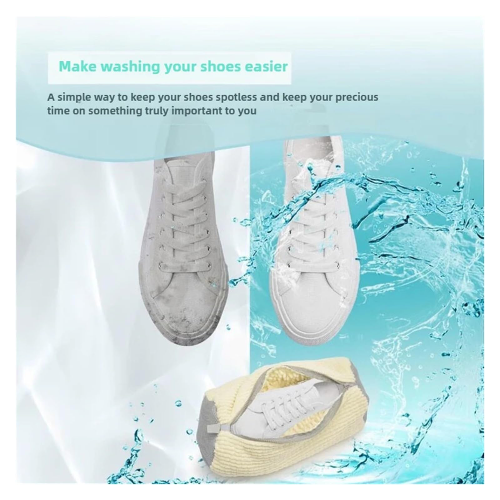 Maschinenwaschbarer Schuhbeutel aus Polyester