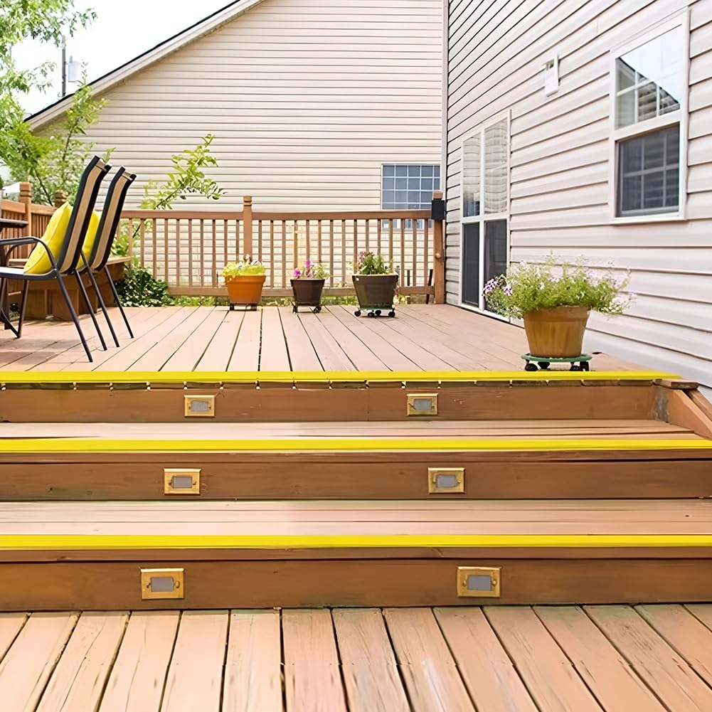 PVC Treppenkantenprofil 5x2.5cm Selbstklebend Treppen-Kantenschutz 100-2000cm Antirutsch-Profil Treppenprofile(Blau,16.4 ft/500 cm)