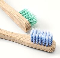 Vista 8 de Cepillos de dientes de bambú para niños, mango biodegradable, sin BPA, ecológico, tamaño para niños, certificado FSC y aprobado por PETA, paquete