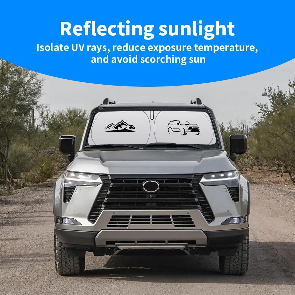 for GX550 2024-present Windshield Sun Shade Car Front Window Covers Sun Visor Protector Foldable Blocks UV Rays Sunshade Shield for GX 550 Accessories