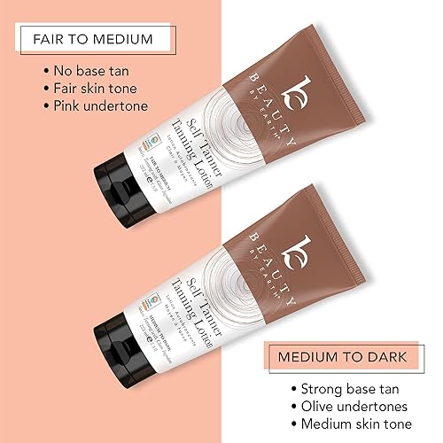 Miniatura 7 de Autobronceador facial y corporal con aloe vera orgánica y manteca de karité, loción bronceadora sin sol, bronceador construible justo a medio,