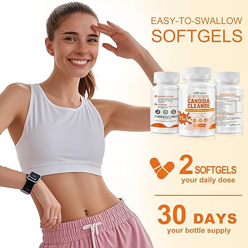 Miniatura 6 de Suplemento de apoyo Candida 11 en 1, sobrecrecimiento antifúngico, desintoxicación intestinal y salud intestinal para mujeres y hombres, probióticos