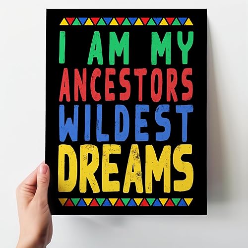 Miniatura 11 de I Am My Ancestors Wildest Dreams - African American Wall Art for Black Women, Woman, Girls, Boys, Men - Black Culture Wall Decor - Afro Art