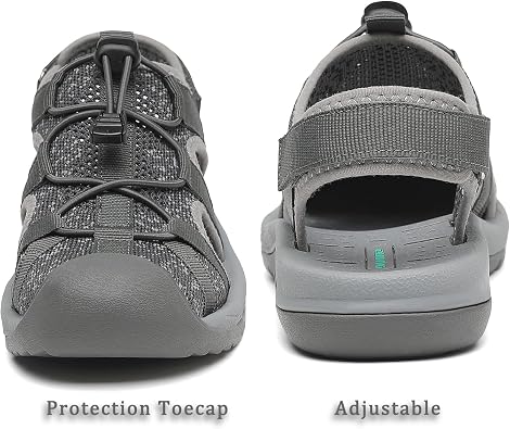 Dannto Women's Sport Sandals Close Toe Hiking Walking Water Shoes | Protective Toe Cap,Quick-Dry Breathable Mesh Upper,Anti-Slip Rubber Sole,Lightweight Ideal For Outdoor Activities