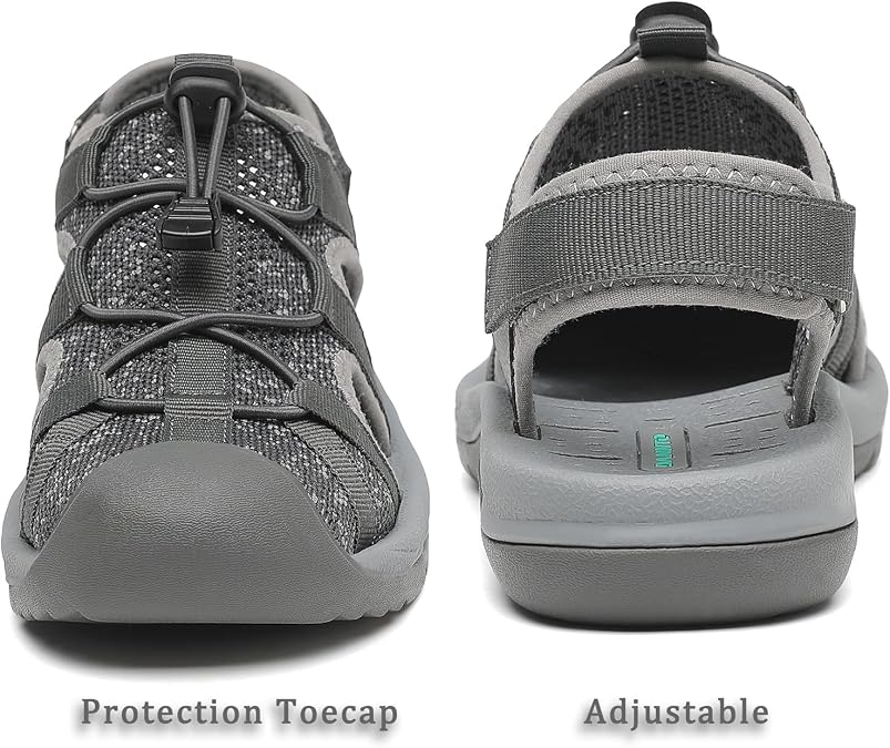 Dannto Women's Sport Sandals Close Toe Hiking Walking Water Shoes | Protective Toe Cap,Quick-Dry Breathable Mesh Upper,Anti-Slip Rubber Sole,Lightweight Ideal For Outdoor Activities