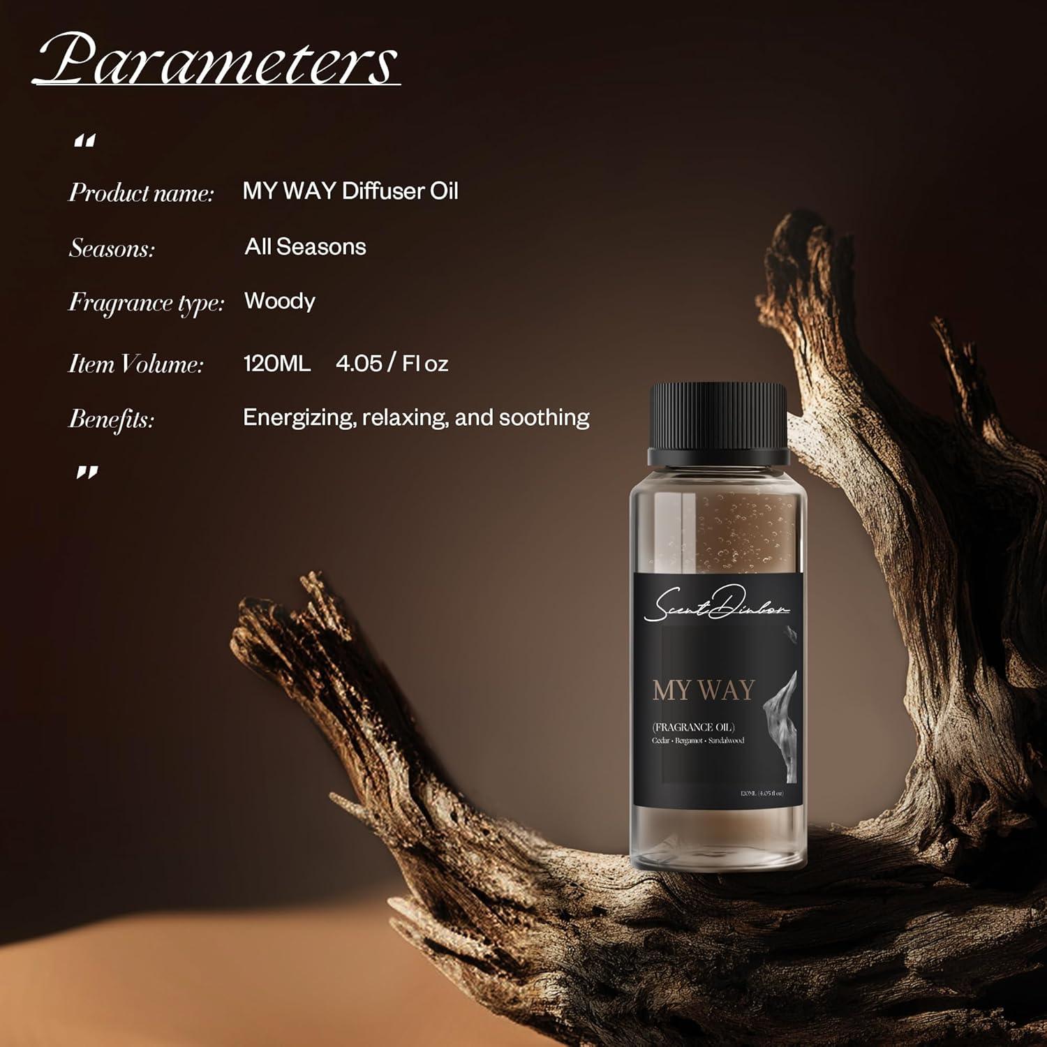 My Way Diffuser Oil - Hotel Diffuser Oil Inspired by Luxury 5-Star Hotel - Woody Notes - Comforting Cedar, Cypress, Lemon - Fragrance Oil Fits Any Diffuser, 120mL