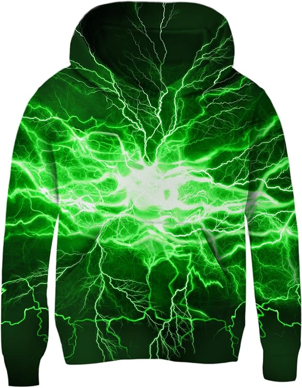 Funnycokid Sudaderas con capucha para niños Jersey con gráfico 3D para niños de 6 a 16 años | Cálida buzo polar con capucha y bolsillo frontal para uso escolar y diario.