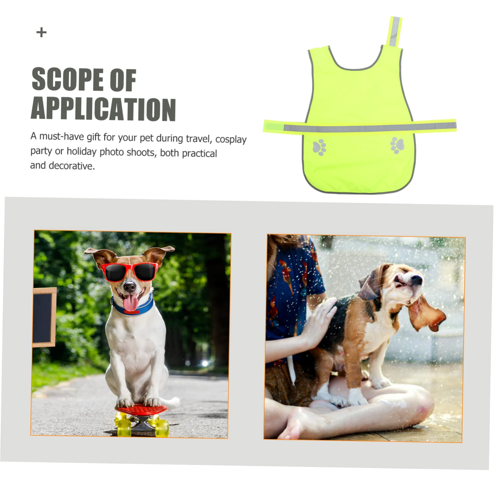 Sosoport 4stücke Hundeweste Reflektierend Für Haustiere Verstellbare Sicherheitskleidung Aus Atmungsaktivem Material Für Outdoor-aktivitäten Und Feste Und Komfortabel