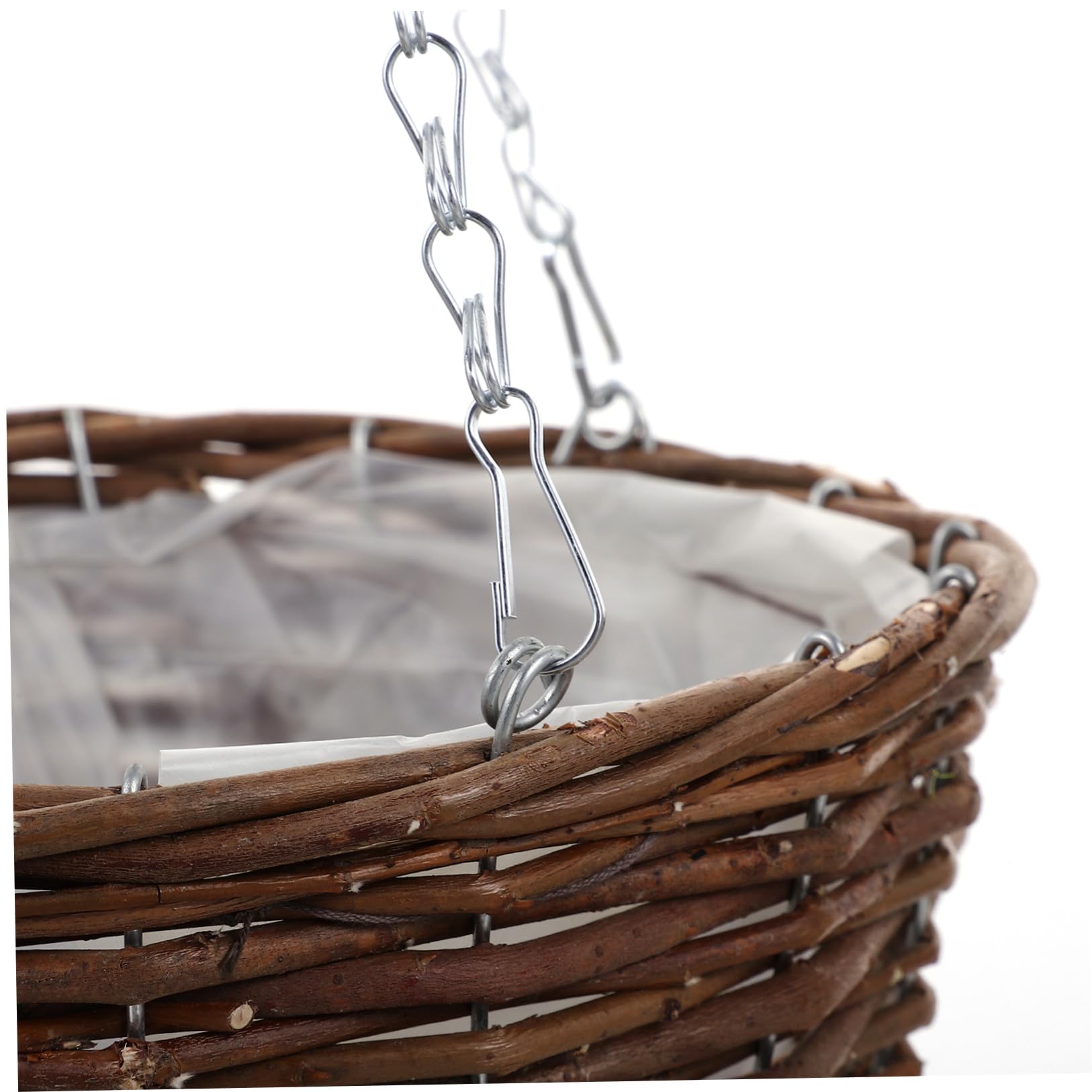 Hängeblumentopf 2 Stück aus Rattan und Metall Braun