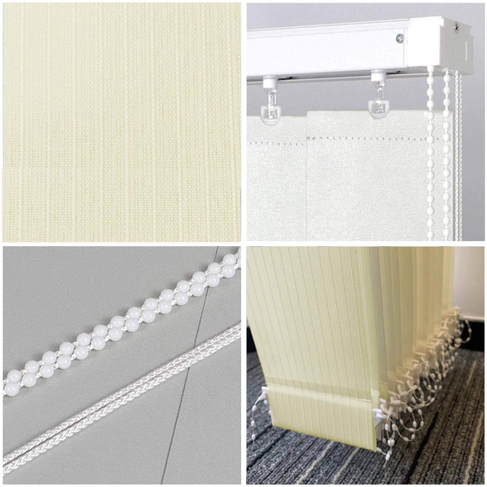 Cortina Lamas Verticales,Persianas Verticales Blackout Opaca,Cierra la luz y Reduce la Temperatura,para Puerta Corredera Ventana Francés,con Pesas y Cadena,Ancho x Alto (130cm x 220cm)