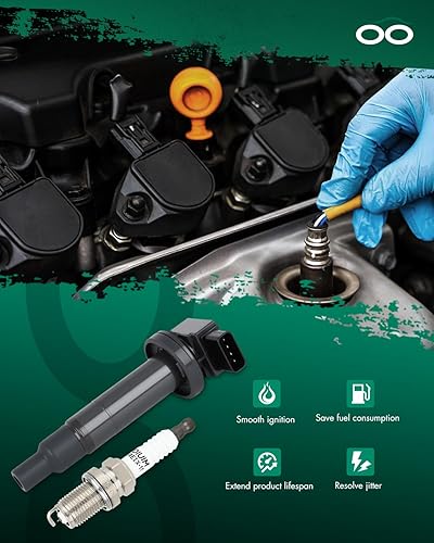 Vista 2312 de SCITOO 1 bobinas de encendido con 4 bujías de iridio para Chevrolet 2011-2015 Cruze 1.4L 2016 Cruze Limited 1.4L 2012-2020 Sonic 1.4L 2013-2021 Trax