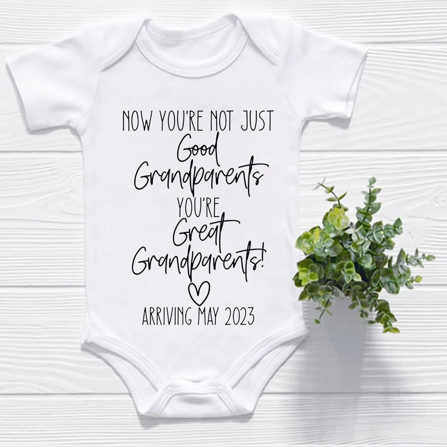 Good Grandparents To Great Grandparents Baby Announcement