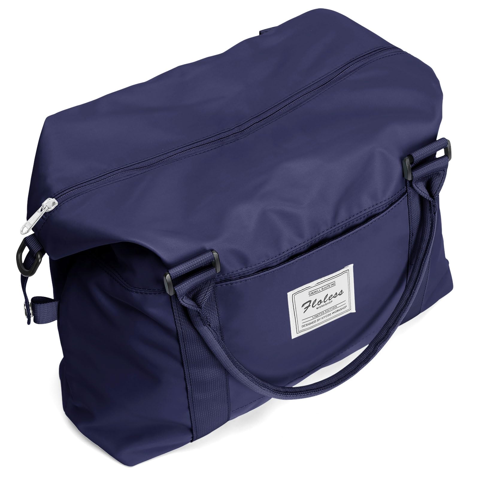 Womens travel bags, weekender carry on for women, sports Gym Bag, workout duffel bag, overnight shoulder Bag fit 15.6 inch Laptop (Large, Navy Blue)