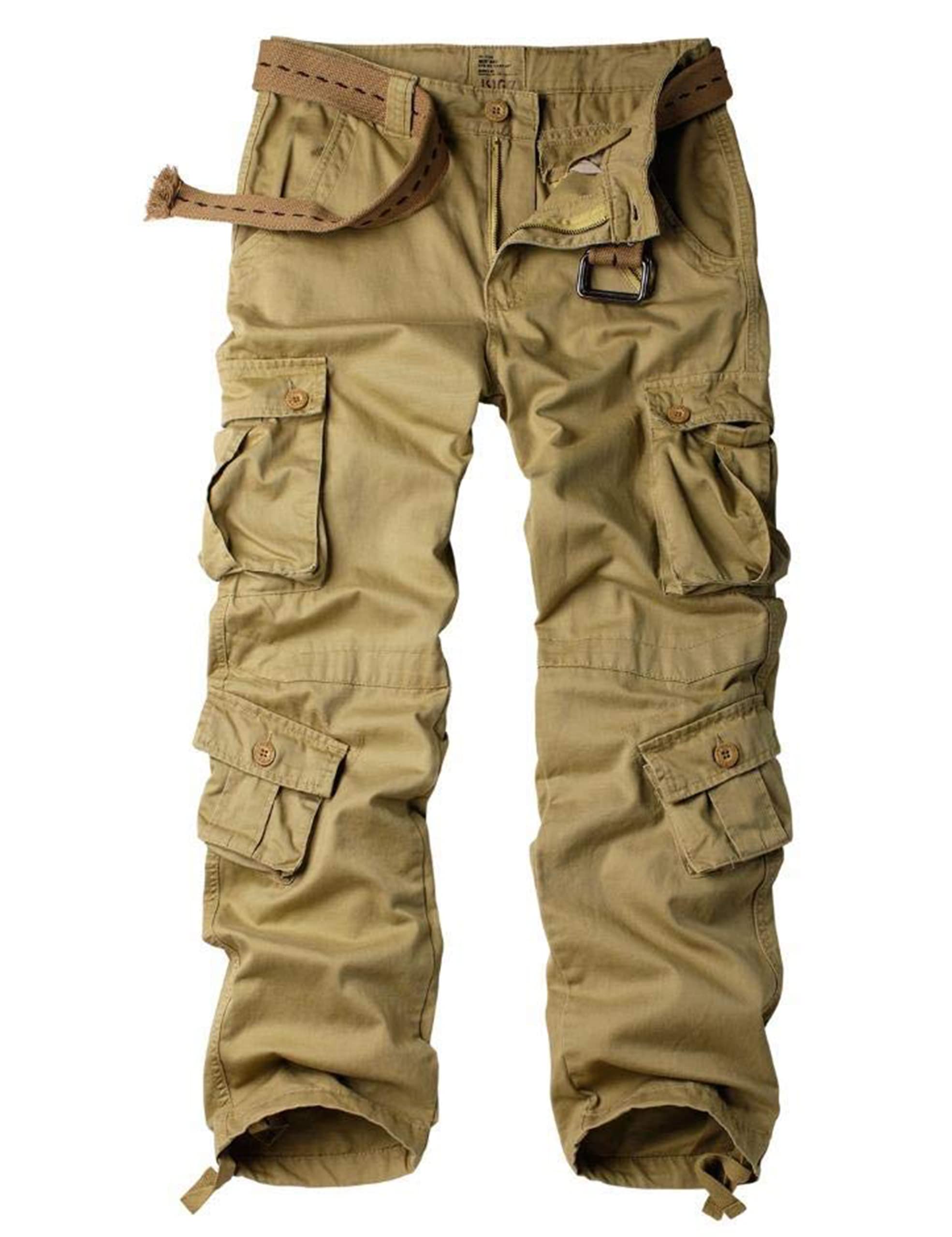 Ycfish Damen Hosen Cargo Hose Multi Taschen Wanderhose Workwear Reißverschluss Armee Militär Outdoorhose Relaxed-Fit Trekkinghose Cargohose