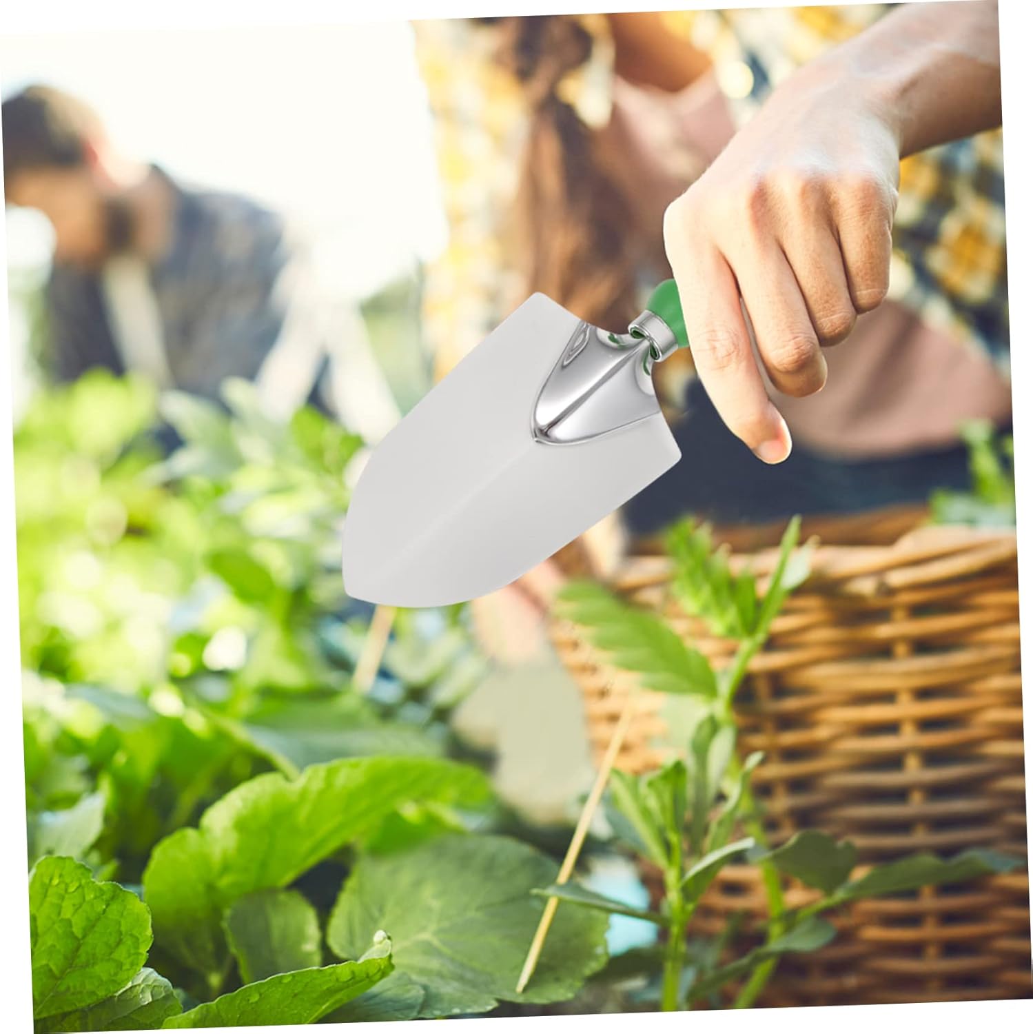 POPETPOP 11pcs Gardening Tool Set Plastic Handles for Weeding Planting and Soil Loosening Includes Rake Shovel and Storage Bag for Outdoor Use