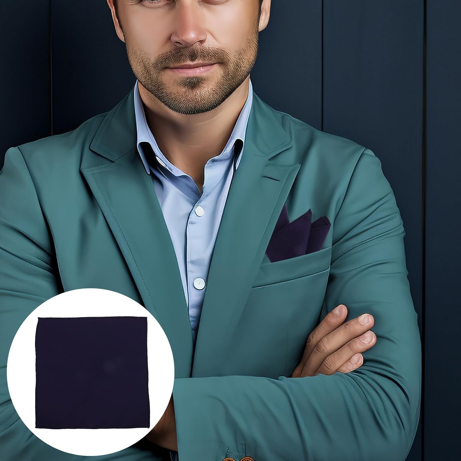 MAGICLULU Men’s Pocket Squares Business Wedding Handkerchiefs Gentlemen Suit Accessories Sweat-absorbing Decorative Squares for Groomsmen and Formal Occasions