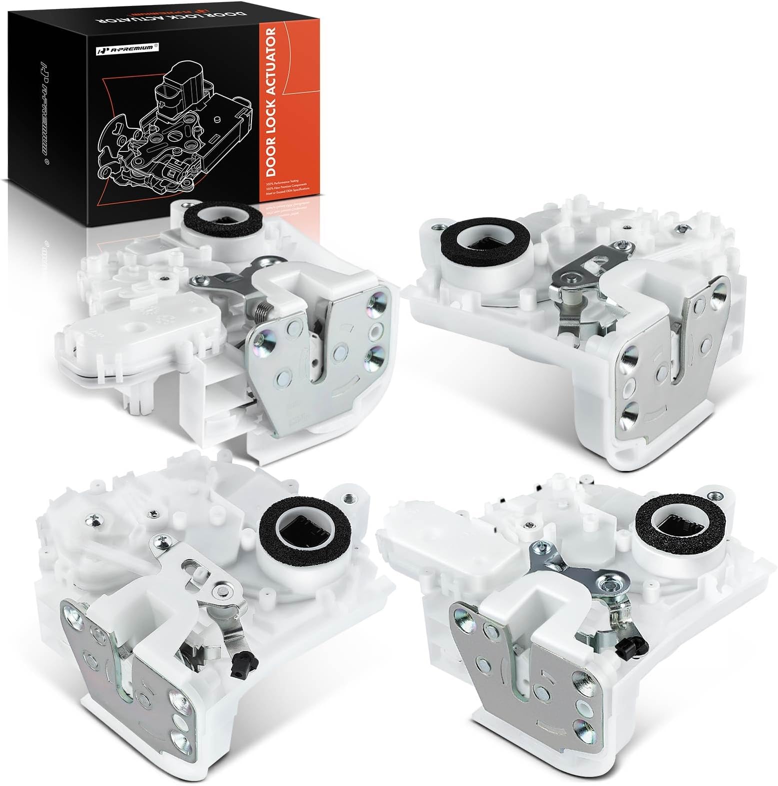 A-Premium Door Lock Latch Actuator Compatible with Honda CR-V 2007-2011 Sport Utility Front and Rear Side 4-Pc Set