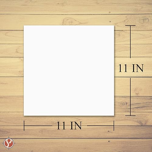Miniatura 2 de Cartulina cuadrada de 11 x 11 pulgadas  Papel de cartulina gruesa blanca con cubierta de 80 libras, acabado liso, para álbumes de recortes, artes y